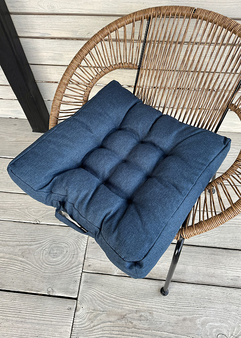 Подушка для стільців (50x50х8 см) Decorator Sawana колір темно-синій 84-148 Київ - фото 3