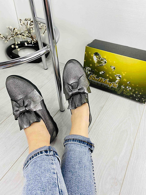 Sothby 's Сліпони жіночі Sothby 's K-378/3 темне-срібло (весна-літо, шкіра натуральна) (3306) л Коломыя - изображение 8