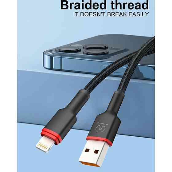Кабель WUW-X203 USB Lightning 2,4А black 6972573336210 Одеса