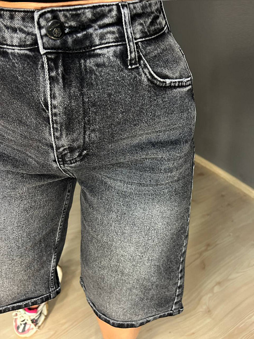 Шорты женские джинсовые Mikaletta 13124 бермуды с подворотом черные, черный, 31, 31, 86 см, 110 см Киев - изображение 17