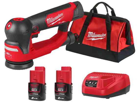 Шліфувальна ексцентрикова машина 75 мм M12 FSDR75-202B MILWAUKEE (+ заряд.пристрій, 2 акум., сумка для інструментів) Одеса