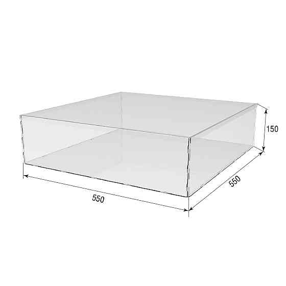 Коробка акриловая EKOSTAR 550х550х150 с крышкой Киев