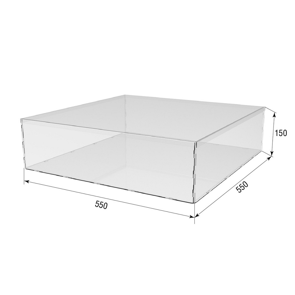 Коробка акриловая EKOSTAR 550х550х150 с крышкой Киев - изображение 3
