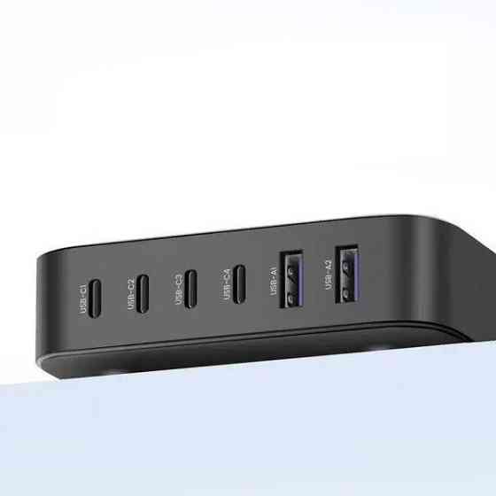 Зарядний пристрій 6xUSB 200W GaN (4хUSB-C+2xUSB-A) CD271 Ugreen (40914) Київ