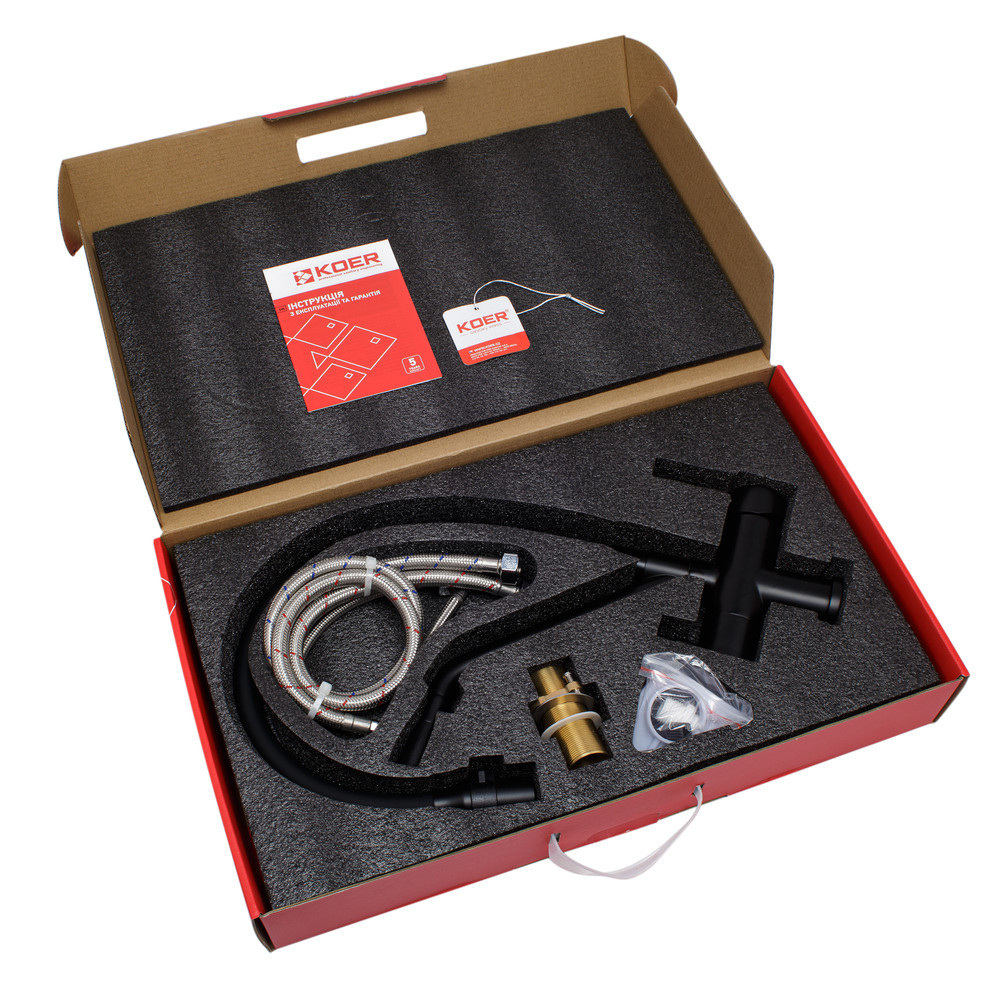 Кухонный смеситель с силик. изливом и вых. для питьевой воды KOER KB-72006-05 (KR3380) Киев - изображение 7