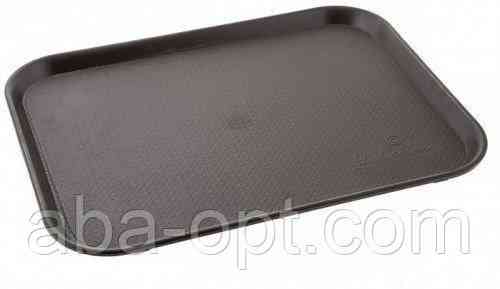 Піднос "Антисліп" для офіціанта кавого кольору прямокутний 40 х 30 см (шт) Одеса