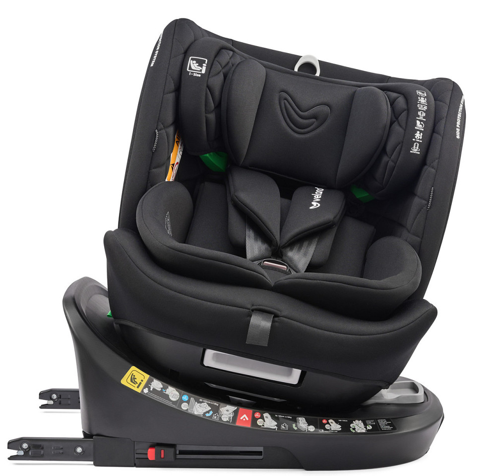Автокрісло Velano Vento 360° i-Size (40-150 см) ISOFIX + опорна нога (Чорний) Київ - фото 5