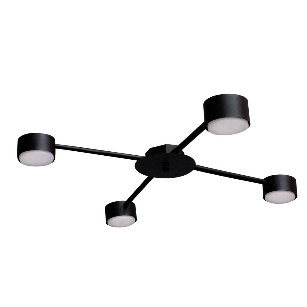 Люстра потолочная MSK Electric Copter на четыре круглых плафона под лампы GX53 черная NL 8040-4 BK Одесса - изображение 1