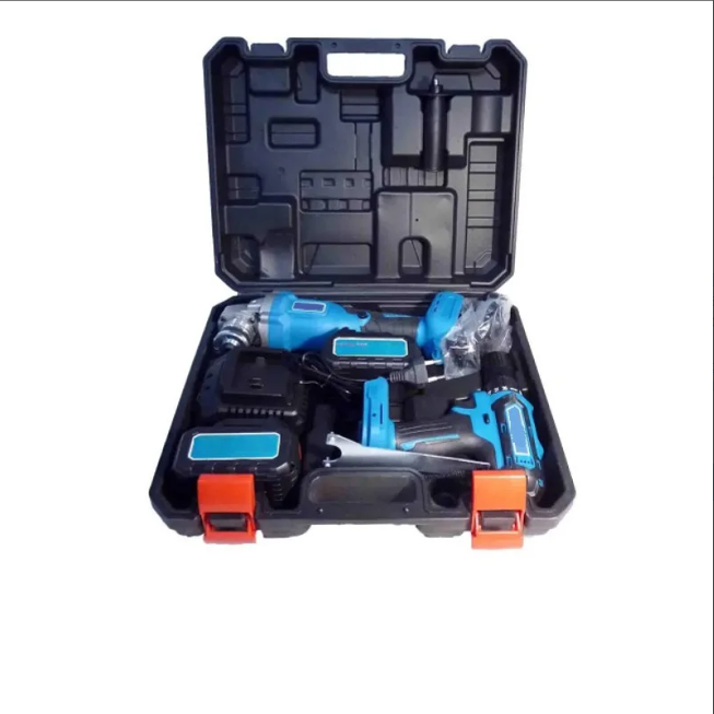 Набір 2в1 KRAFFTEC: акумуляторна болгарка та дриль-шуруповерт 36V з 2 АКБ та зарядним пристроєм Одеса - фото 7