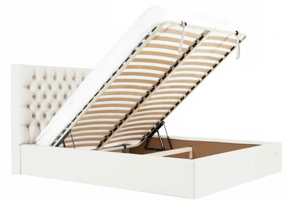 Кровать Двуспальная Cambridge Comfort 160 х 190 см Fly 2200 С подъемным механизмом и нишей для белья Белый Киев - изображение 7