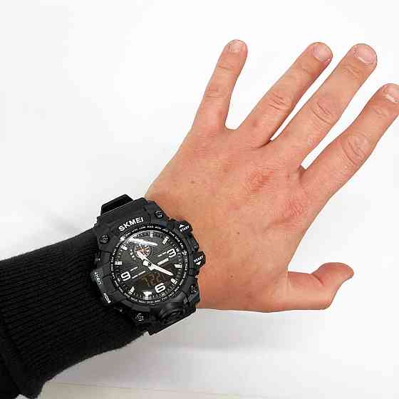 Наручные часы с электронным механизмом SKMEI 1586BK BLACK, Военные часы спецслужб SP-57 Львов