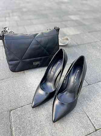 Kamengsi Туфлі жіночі Kamengsi чорні еко-шкіра каблук 11см розміри 36-39 (5232) Коломия