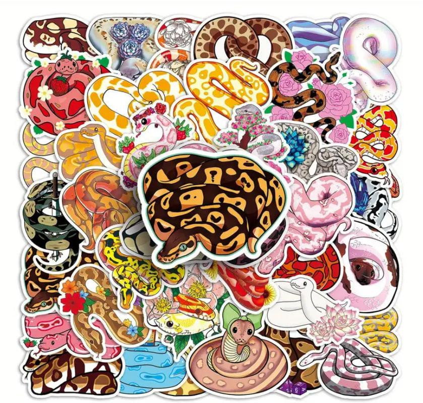 Наклейки стікери змії. Водонепроникні вінілові естетичні наклейки із зміями для пляшки води, комп'ют Київ - фото 6