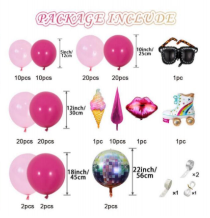 Набір повітряних куль «Barbie», прикраса для дня народження дівчинки Кам'янець-Подільський