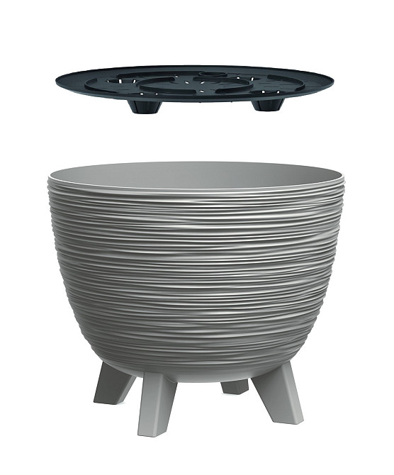 Горшок для растений Prosperplast Furu на ножках - серый, 5 л Киев - изображение 2