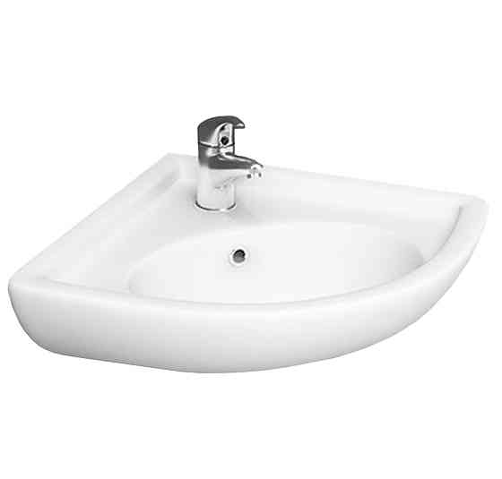 Угловая подвесная раковина RAK Ceramics Compact Corner 440x195x360 мм (RAK0048) Белый Винница