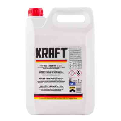 Антифриз KRAFT G12/G12+ (червоний) 5л (KF104) Вінниця