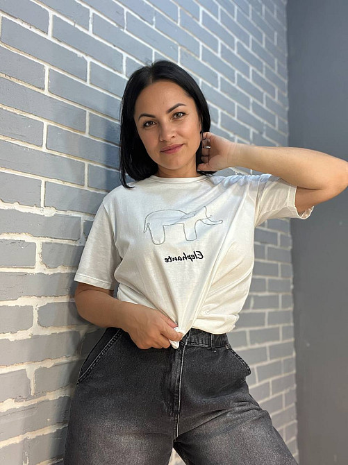 Футболка женская Pepper&mint BX24-001 цепочка слоник белая, белый, M Киев - изображение 4