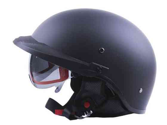 Шлем мотоциклетный MD-513-1, черный матовый с черным стеклом, size M Мукачево