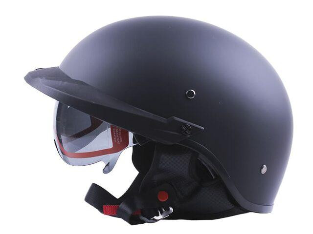 Шлем мотоциклетный MD-513-1, черный матовый с черным стеклом, size M Мукачево - изображение 4