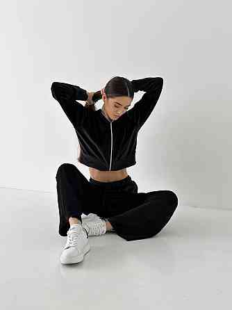 Женский велюровый спортивный костюм XS-S Черный Харьков