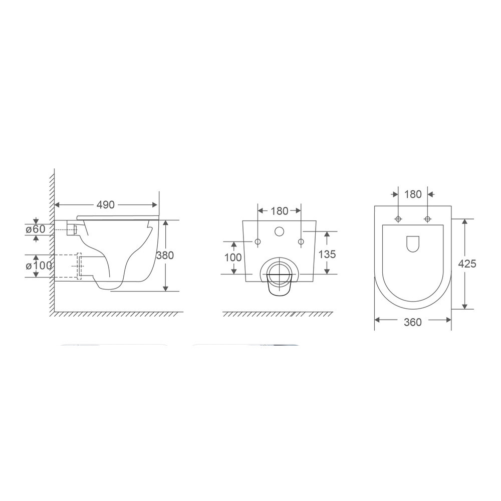 Унітаз підвісний Mixxus Premium TOPPER-0302-T3 490х360х380mm, система змиву TORNADO 3.0   ( MP6599 ) 23330 Харків - фото 13