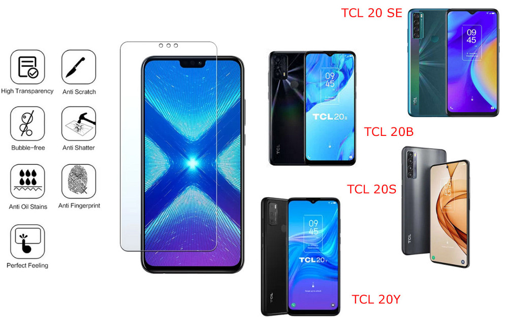 Защитное стекло NeoGlass для TCL 20 SE, TCL 20B, TCL 20S, TCL 20Y – ультрапрозрачное и устойчивое Киев - изображение 4