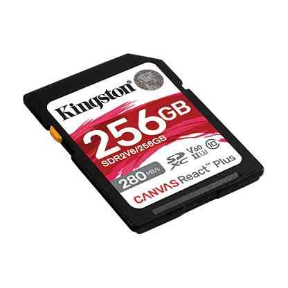Картка пам'яті SDHC 256 GB UHS-II/U3 Class 10 Kingston Canvas React Plus V60 SD R280/W150MB/s (SDR2V6/256GB) Харьков