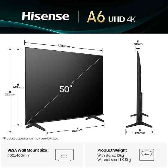 LED-телевізор Hisense 50A6Q (7134232) Київ