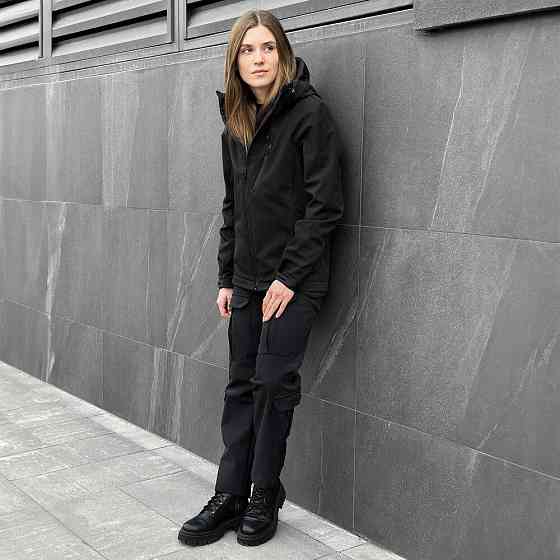 Тактическая черная демисезонная куртка для женщин Pobedov Matrix Женская Киев