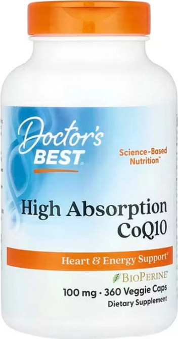 Коэнзим CoQ10 с биоперином Doctor's Best CoQ10 with BioPerine 100 мг 360 капс Киев - изображение 1