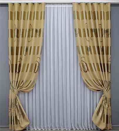 Шторная ткань софт цвет бежевый 366ш Киев