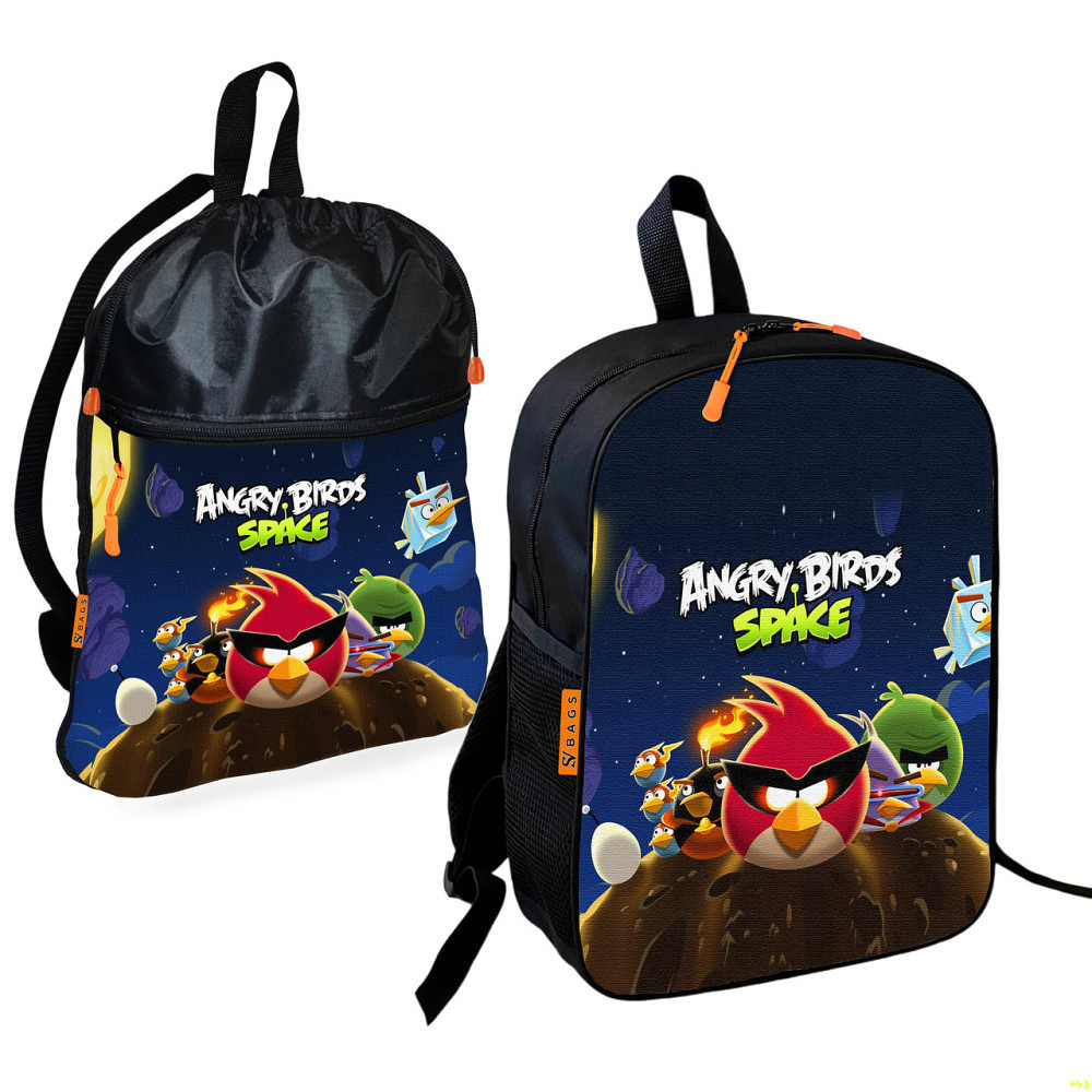 Шкільний рюкзак дитячий Angry Birds + Сумка для взуття спортивної форми рюкзак-мішок хлопчикові (01916) Київ - фото 1