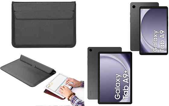 Чохол-конверт VitoCase для Samsung Galaxy Tab A9, Galaxy Tab A9+, з функцією підставки для планшета Чорний Київ
