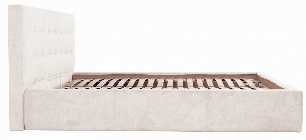 Ліжко Двоспальне Chester VIP 160 х 190 см Місті Milk З додатковою металевою цільнозварною рамою Бежевий Дніпро - фото 19