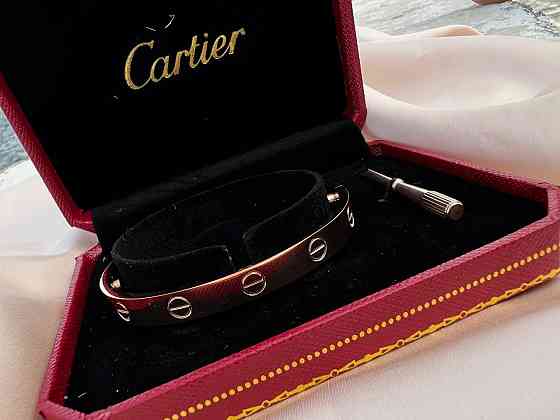 Браслет Cartier  із викруткою позолота / Красива подарункова упаковка - коробочка з оксамитом та пакет Одеса