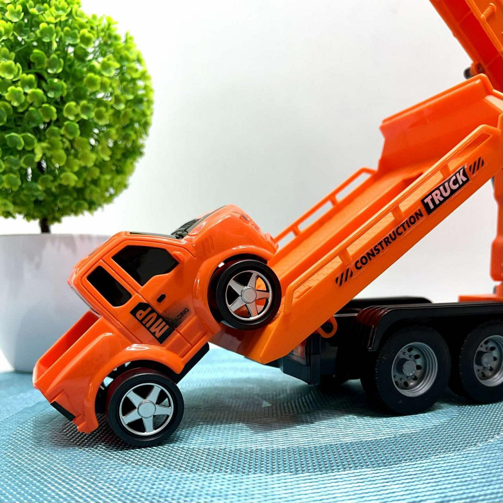 Евакуатор машинка світлові та звукові ефекти інерція машинка 27см Оранжевий (JS106AB) Чернігів - фото 4