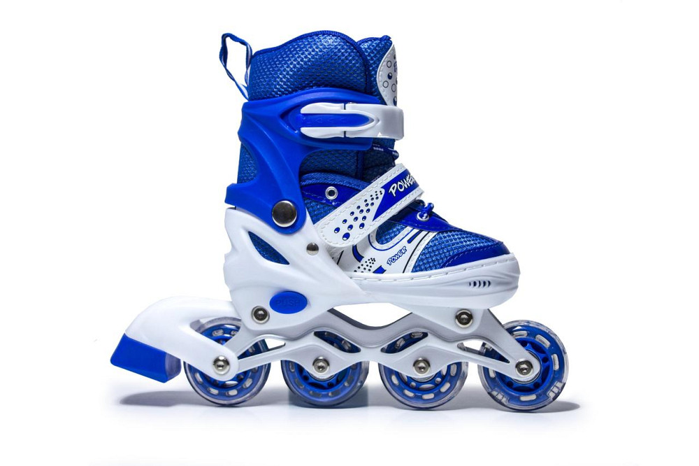 Ролики раздвижные детские Super Power. Синие. Размер 38-41 Одесса - изображение 2