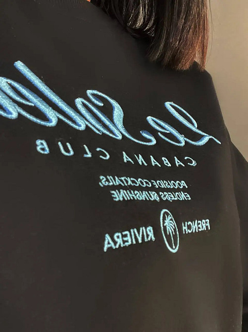 Свитшот женский Pepper&mint 24-03 оверсайз удлиненный надпись утепленный вышивка впереди черный, черный, XL Киев - изображение 20