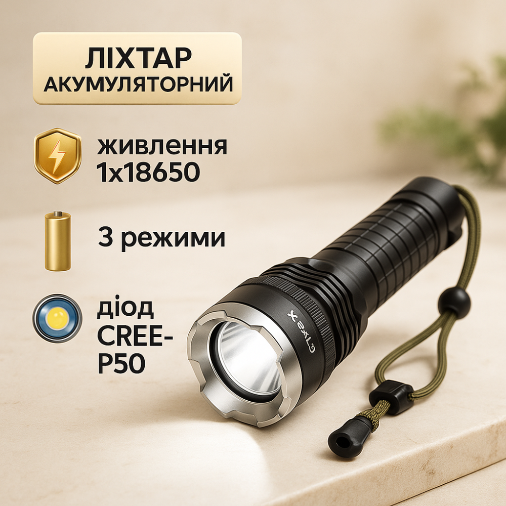 Ручний аварійний ліхтар X-Balog BL-A72-P50, Ліхтарик на USB зарядкою для дому, Точковий ручний ліхтар SP-54 Львів - фото 11