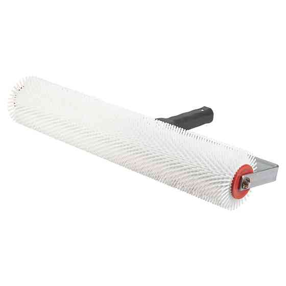 Валик игольчатый аэрационный для наливного пола 80×400мм с ручкой (рамкообразная) белая иголка SIGMA (8313611) Киев