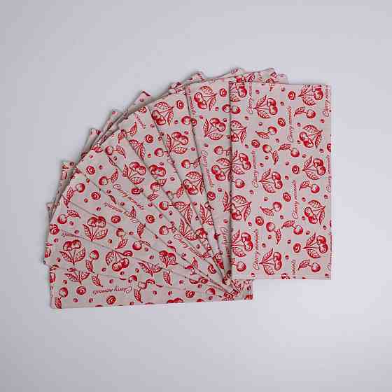 Махровое кухонное полотенце Вишня 40х60 см 300г/м2 GM Textile (Красный) Сумы