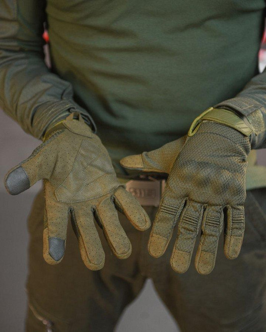 Тактичні рукавички kalaud oliva РГ6311 Одеса - фото 3
