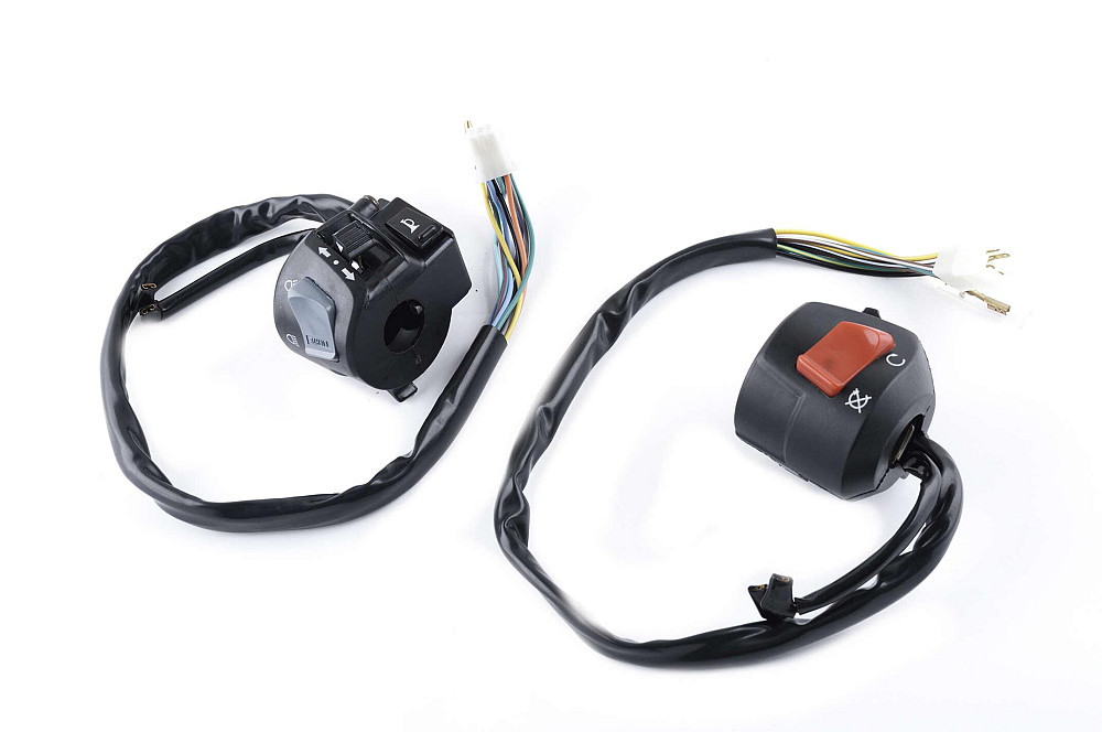 Блоки кнопок керма (пара) Zongshen F5 (з двигуном-стопом) (чорні) XVP Киев - изображение 1