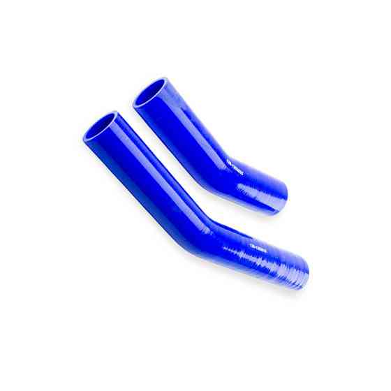 Патрубок ЗІЛ (к-кт 2 шт) силікон синій радіатора Мукачево