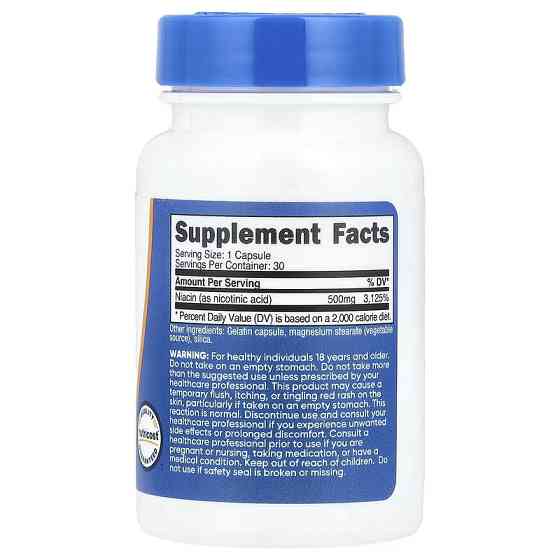 Ниацин Nutricost Niacin 500 мг 30 капсул Луцк