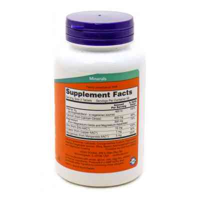 Мінерали Now Foods Цитрат Кальцію, 100 таблеток (NF1230) Вінниця