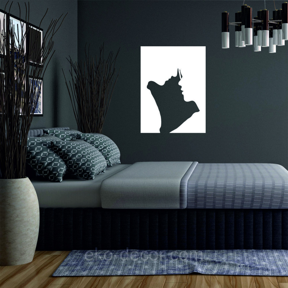 Декоративне настінне 3D Панно «Силует пари», Декор на стіну з об'ємом 110*82 см, Білий Київ - фото 2