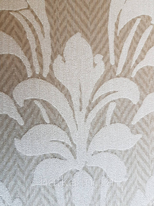 Текстильні шпалери на флізеліновій основі Cador Rasch Textil 086651 оливковий основа зигзаги вензелі бежевий Київ - фото 2