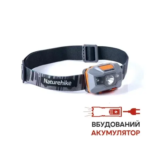 Налобный аккумуляторный фонарь Naturehike TD-02 NH00T002-D Оранжево-серый Винница